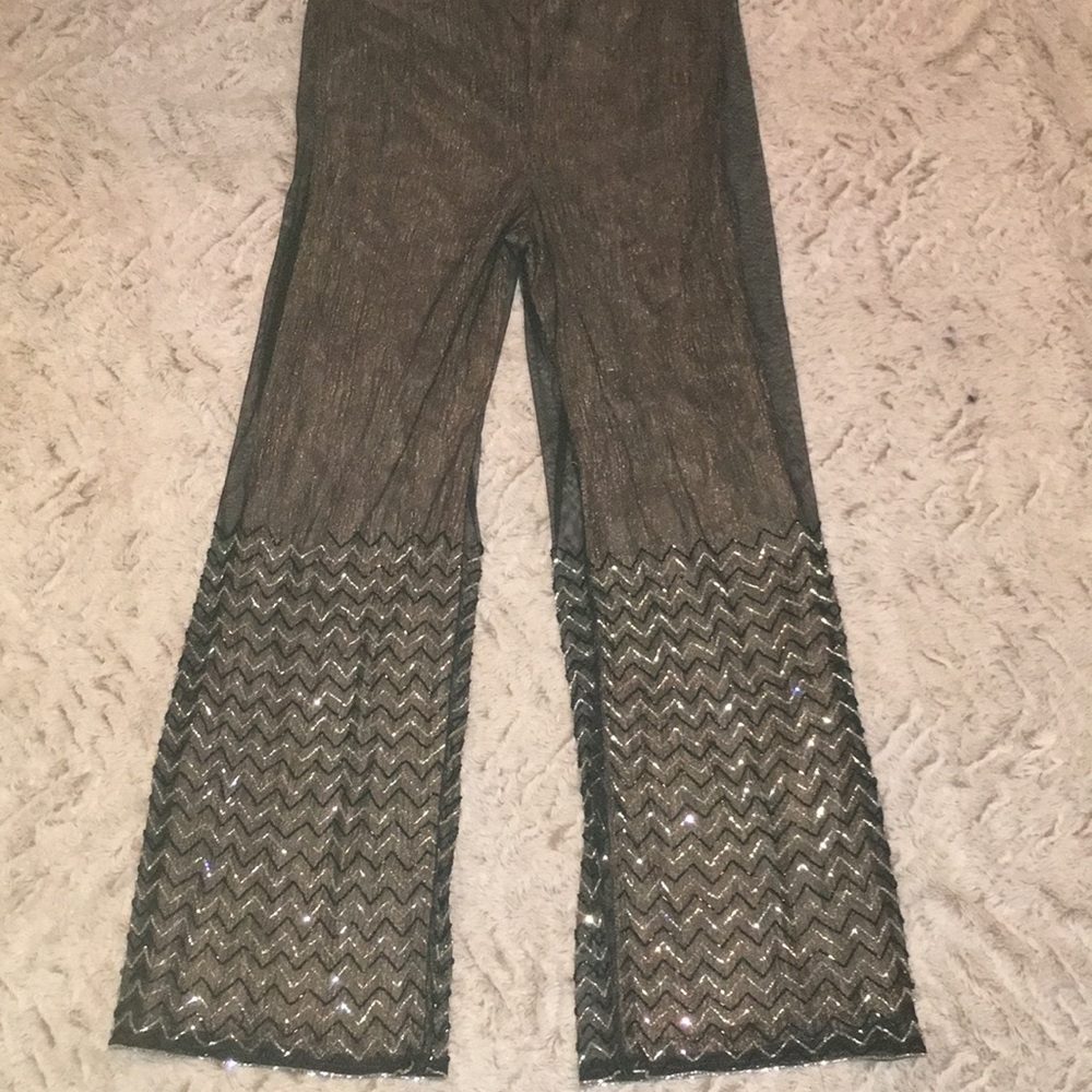 Bollywood glittery Evening Cocktail Formal Pants - Picture 3 of 9
